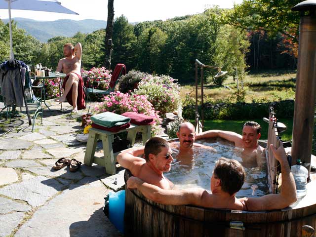 Hot Tub Vermont Gay Male Rock River B B Resort Near Brattleboro